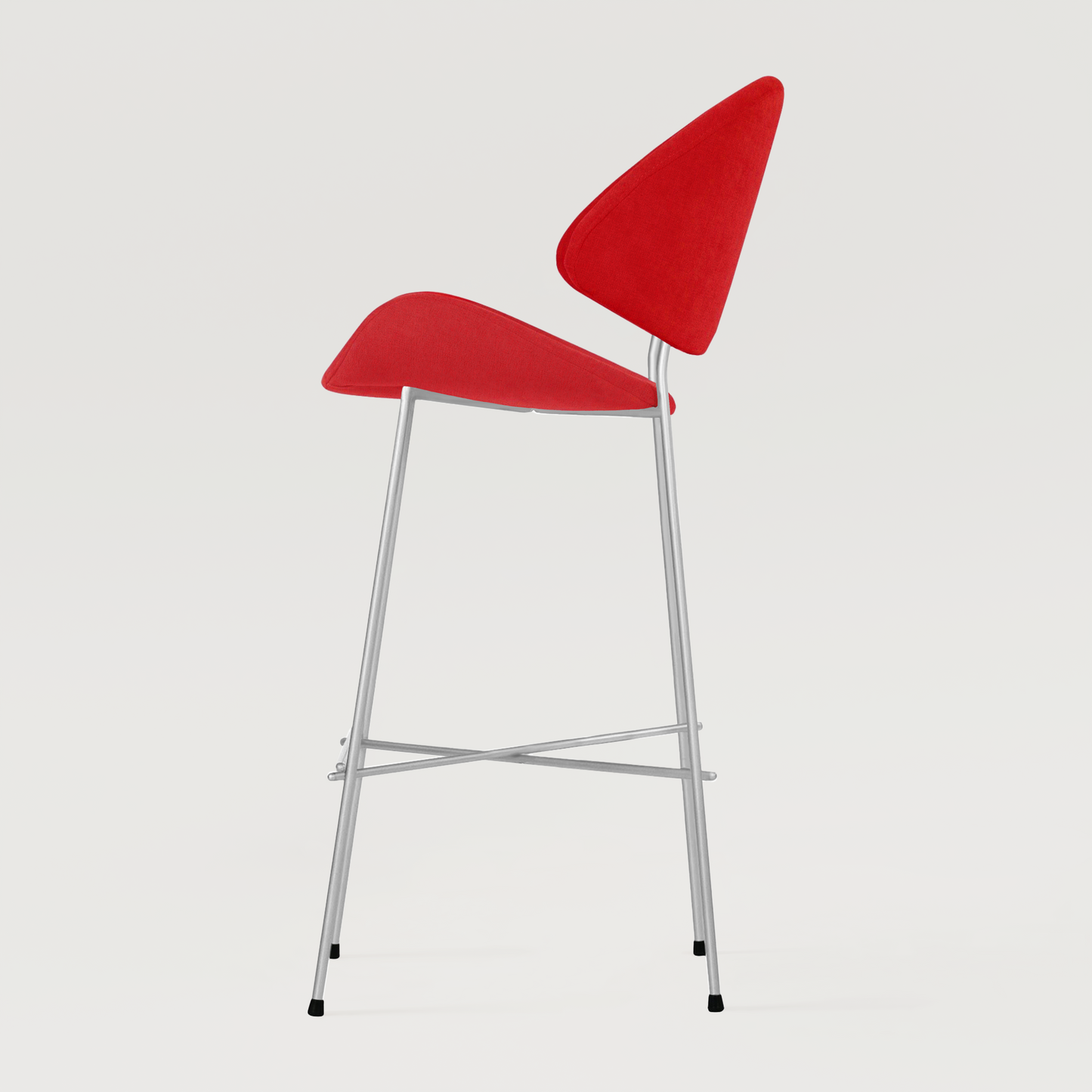 Bar stool Cheri Bar Trend Chrome High - Red