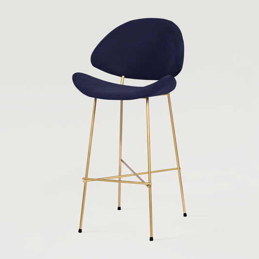 Bar stool Cheri Bar Trend Gold High - Navy Blue