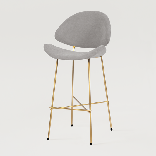 Bar stool Cheri Bar Trend Gold High - Grey