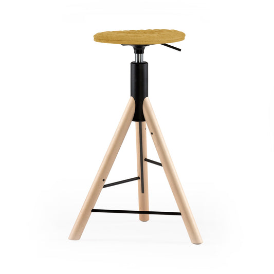 Bar stool Mannequin Bar 01 natural - Mustard